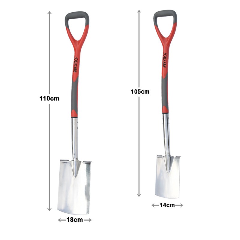 Long handle garden spade set
