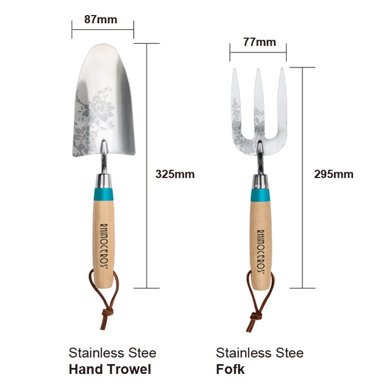 stainless steel garden trowel set