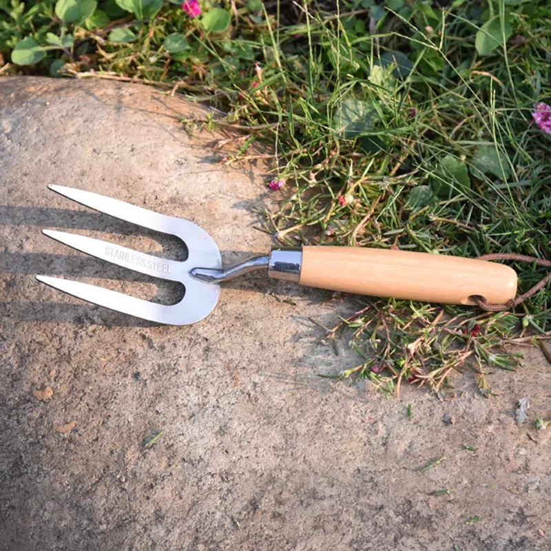 stainless steel hand gardening fork