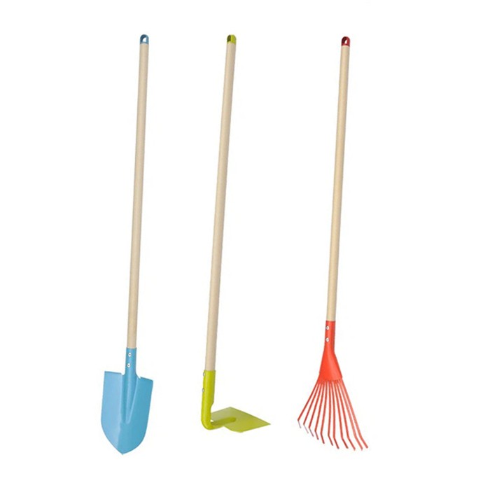 Detská lopata s dlhou rukoväťou
